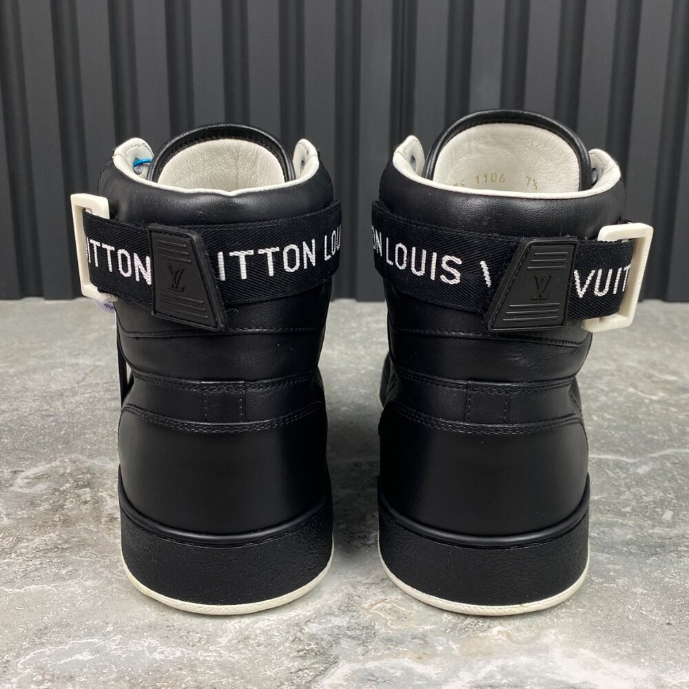Louis Vuitton Rivoli High Top Sneakers Black Leather 7.5 LV or 8.5 US 41.5 EUR - Picture 13 of 16